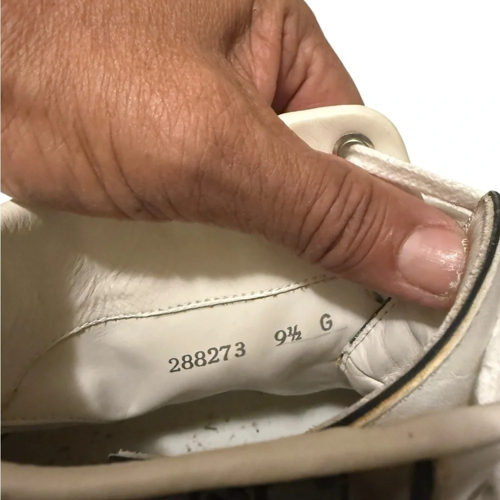 Gucci classic leather Gucciissima hi-top sneakers. Silver and metallic colors